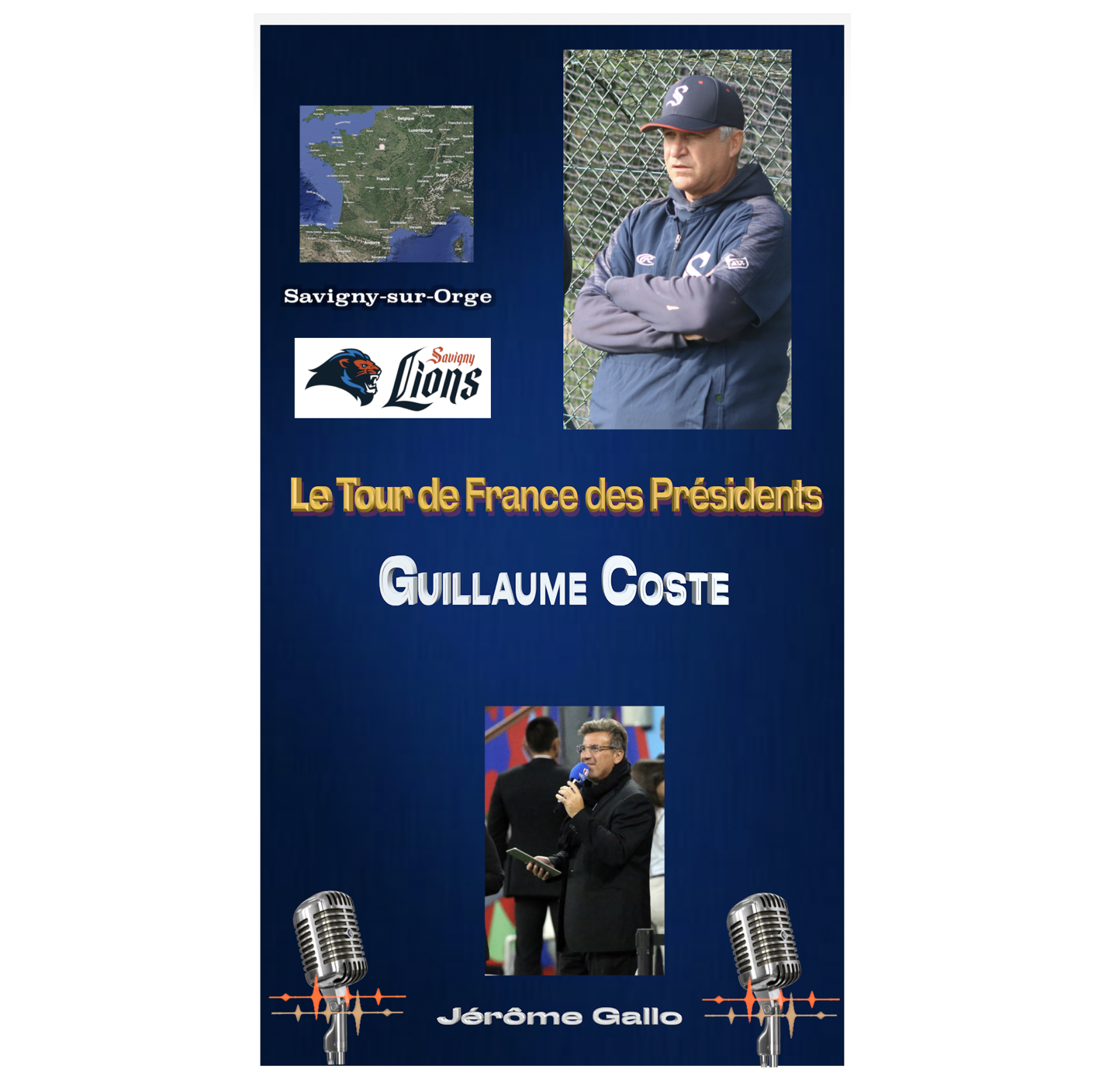 Portrait de Guillaume Coste, président des Lions de Savigny-sur-Orge et ancien international de baseball français, lors de l’interview avec Jérôme Gallo.